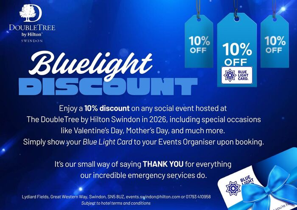 Blue Light Discount at DoubleTree by Hilton Swindon