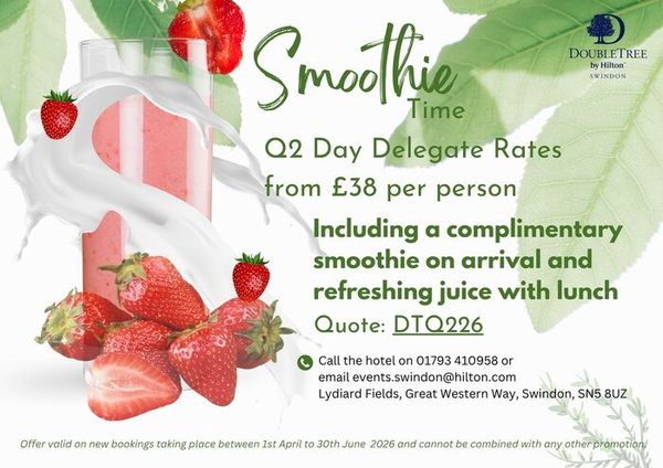 Smoothie Time Day Delegate Offer at DoubleTree by Hilton Swindon